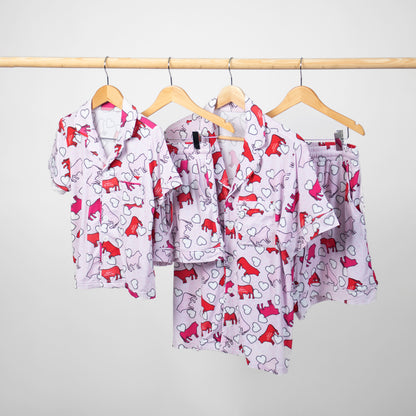 Valentines Cow Adult Bamboo Pajama Set