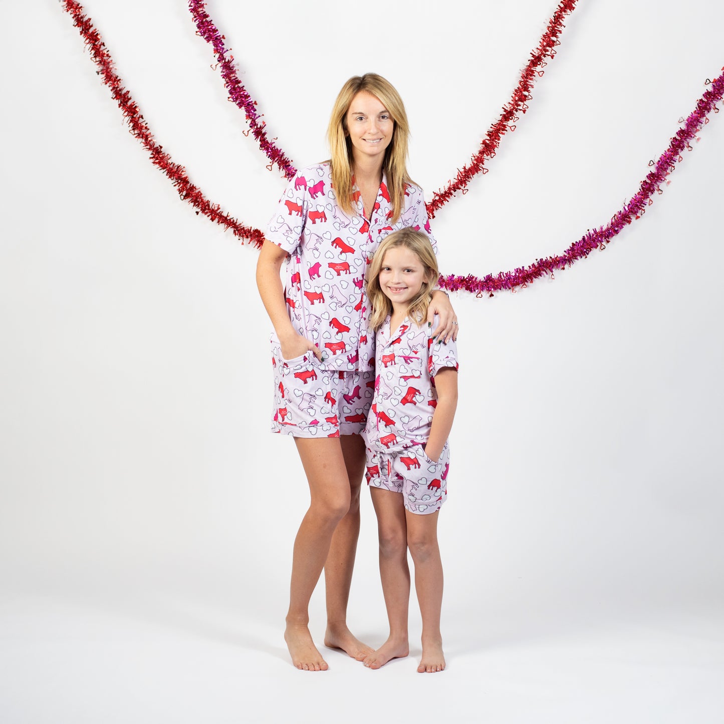 Valentines Cow Toddler/Youth Bamboo Pajama Set