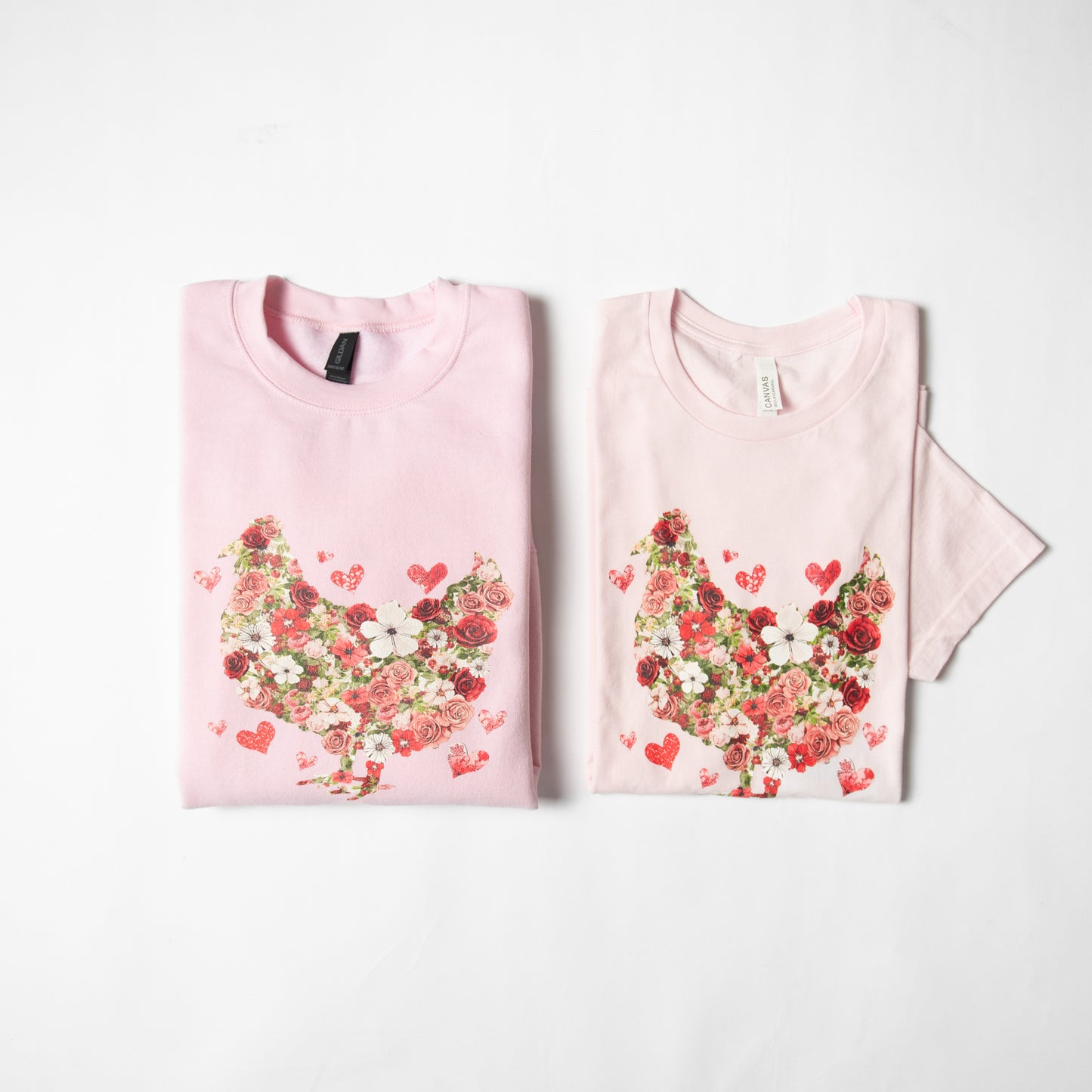 Valentines Floral Chicken Crewneck