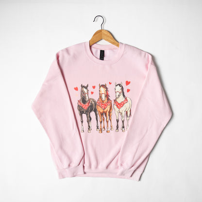 Valentines Horse Crewneck