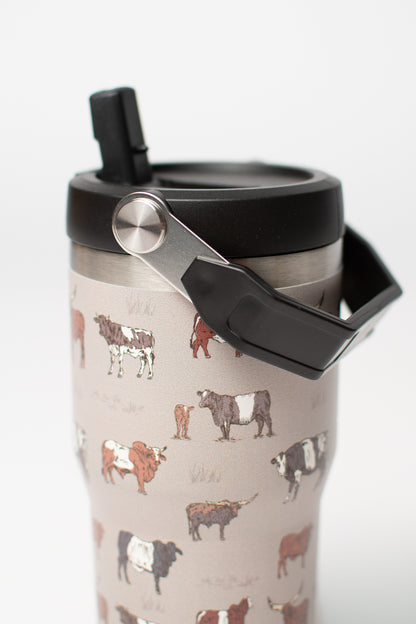 Vintage Cattle 20oz Kids Bucket Handle Tumbler