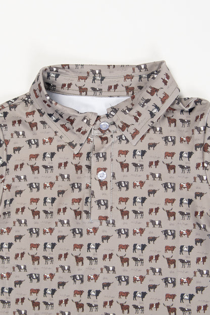 Vintage Cattle Baby/Youth Performance Polo
