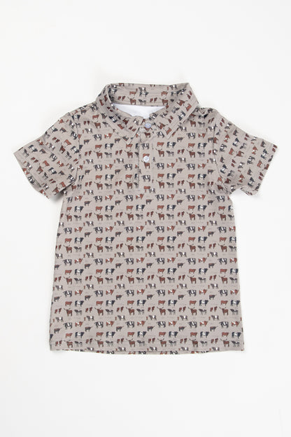 Vintage Cattle Baby/Youth Performance Polo