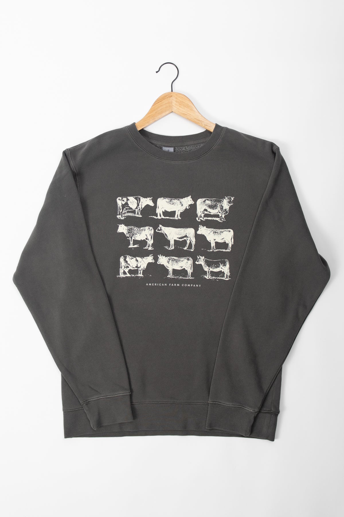 Vintage Cattle Charcoal Crewneck