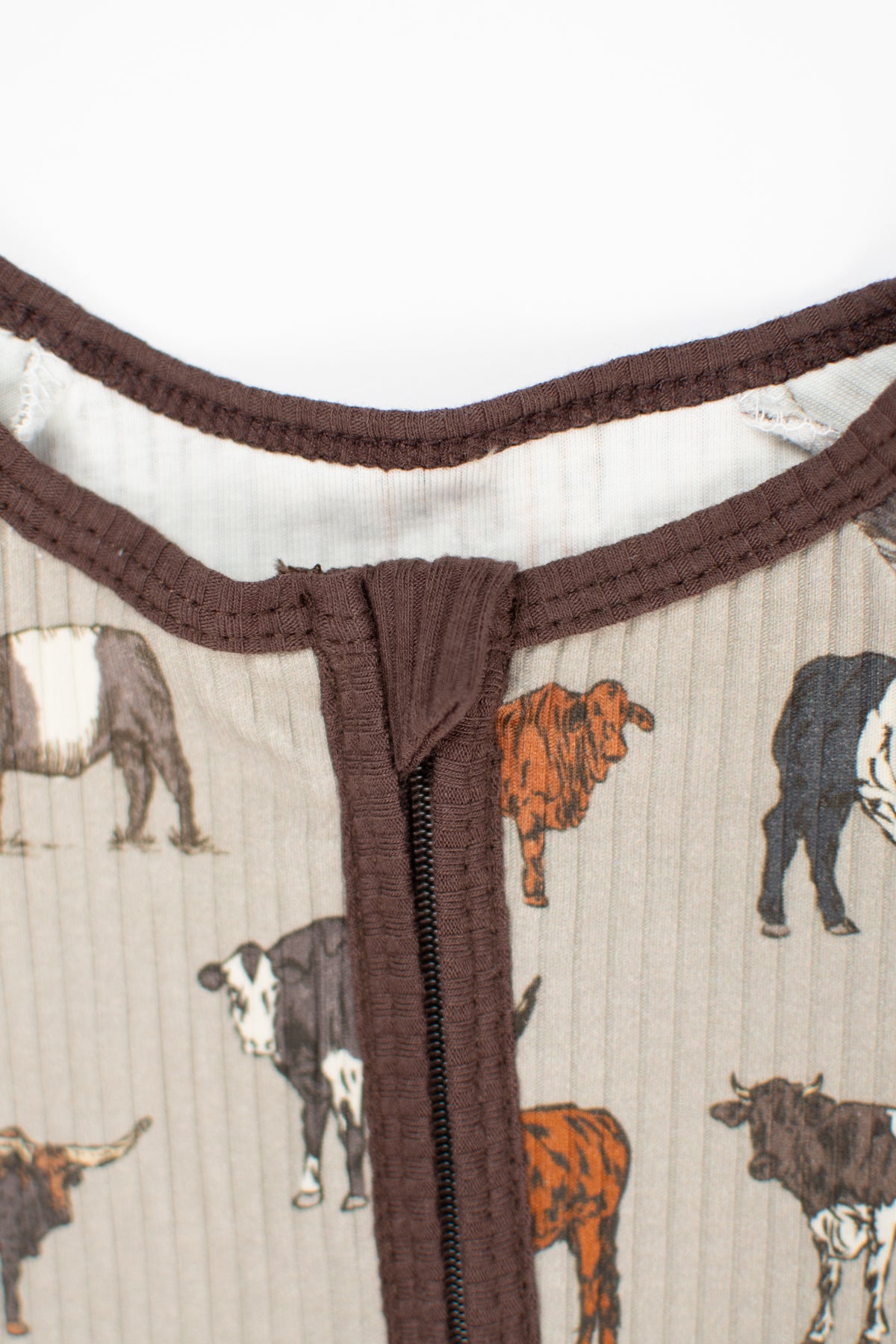 Vintage Cattle Ribbed Cotton Baby Zippy *Preorder*
