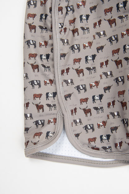 Vintage Cattle Baby Swim Trunk