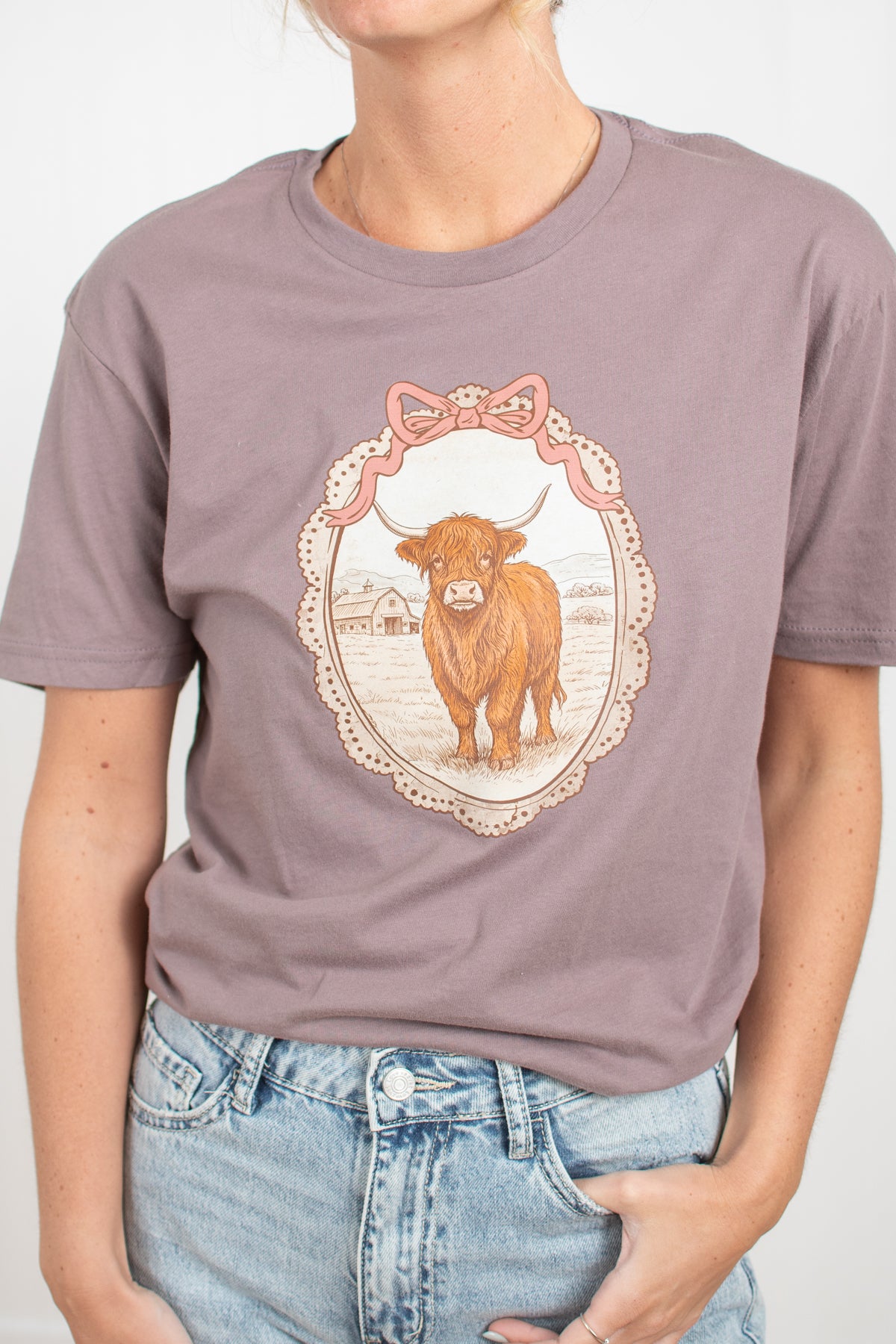Vintage Framed Highland Cow Tee