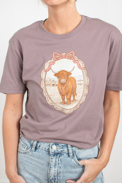 Vintage Framed Highland Cow Tee