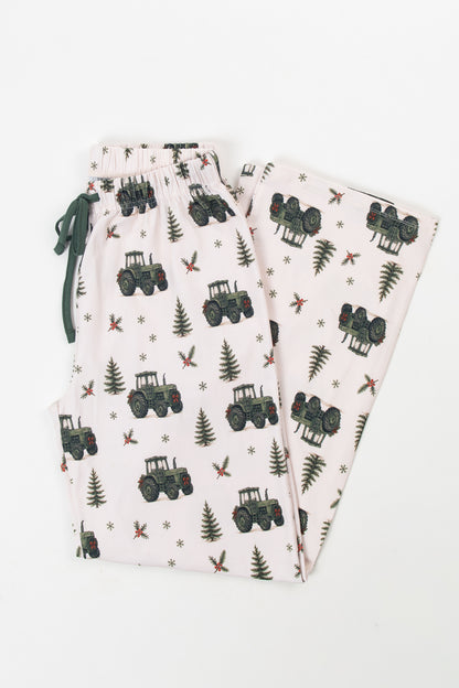 Vintage Green Tractor Christmas Adult Pajama Pant *Preorder*