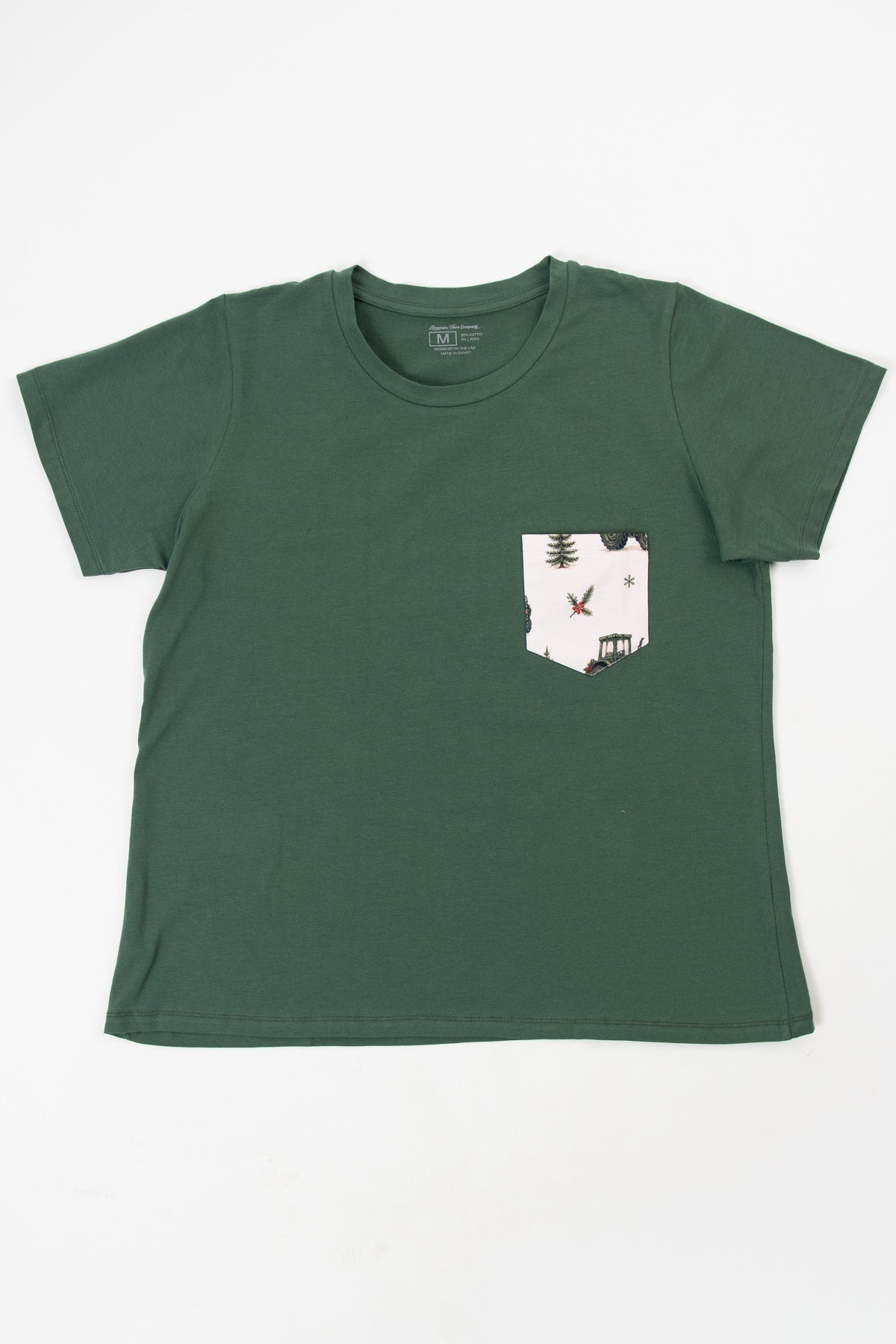 Vintage Green Tractor Christmas Adult Pajama Top *Preorder*