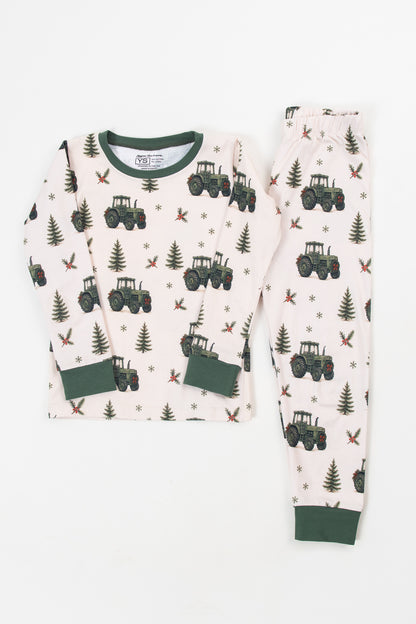 Vintage Green Tractor Christmas Toddler/Youth Pajama Pant Set *Preorder*