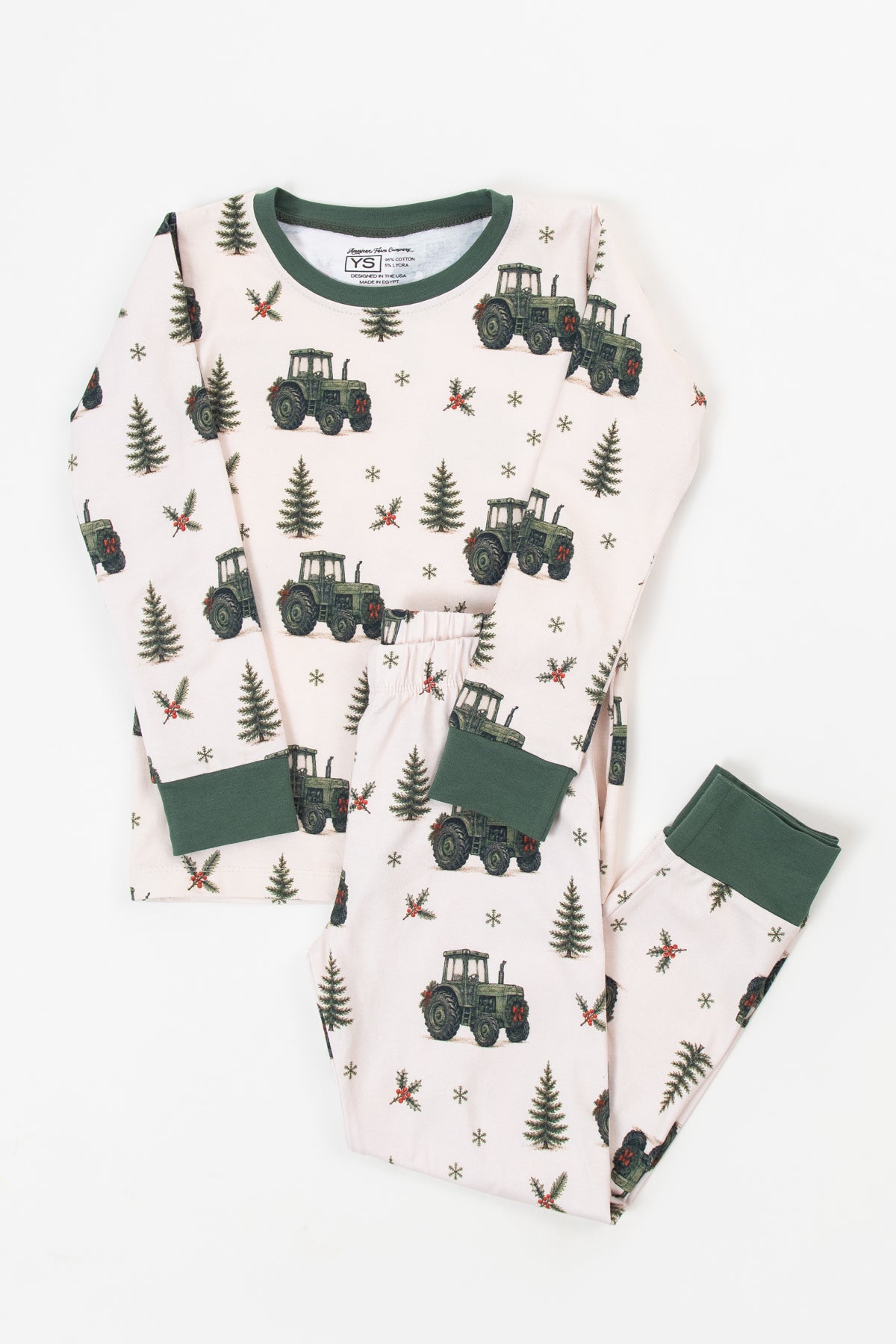 Vintage Green Tractor Christmas Toddler/Youth Pajama Pant Set *Preorder*