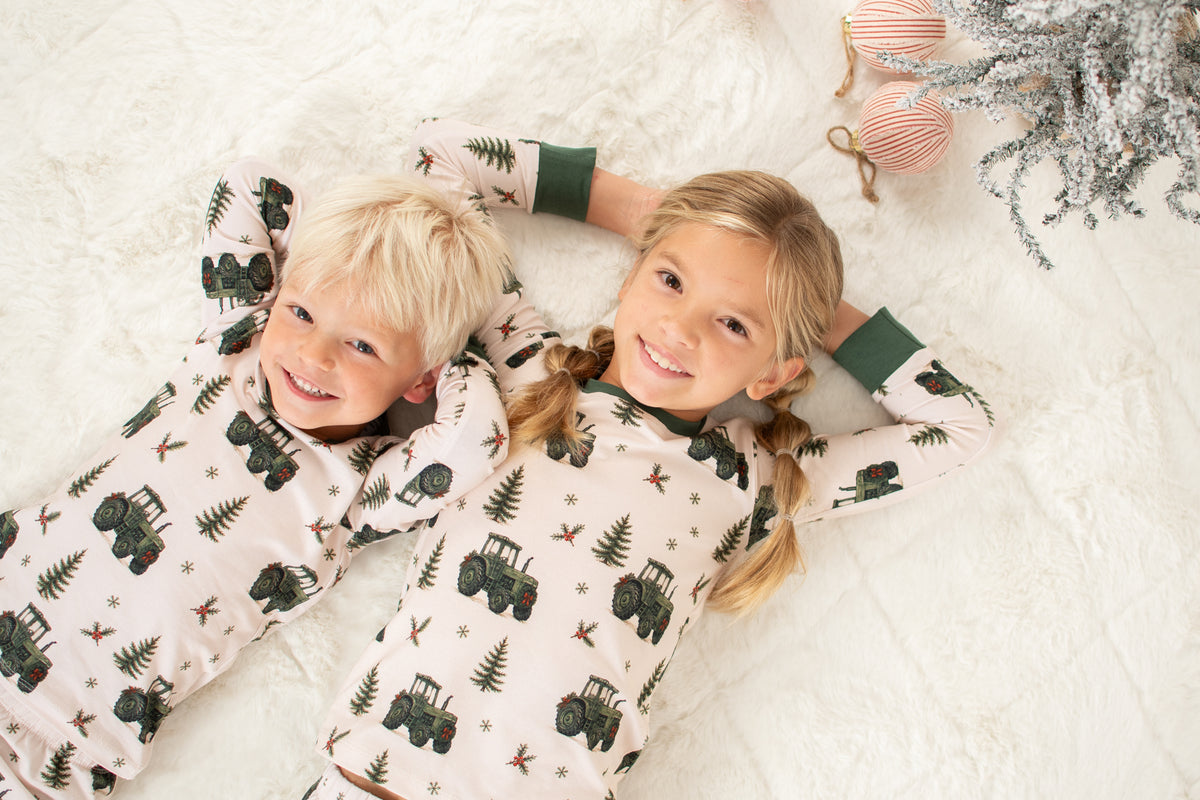 Vintage Green Tractor Christmas Toddler/Youth Pajama Pant Set *Preorder*