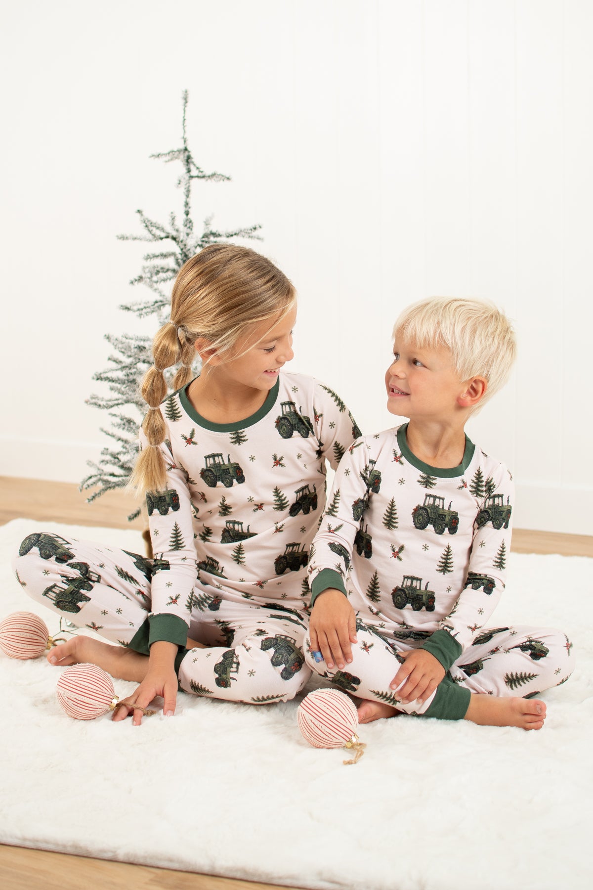 Vintage Green Tractor Christmas Toddler/Youth Pajama Pant Set *Preorder*