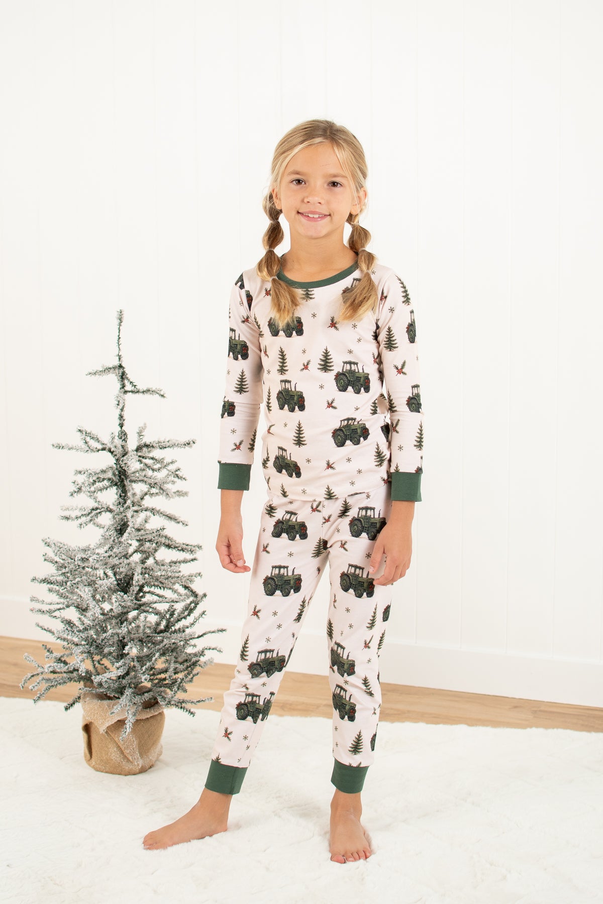 Vintage Green Tractor Christmas Toddler/Youth Pajama Pant Set *Preorder*