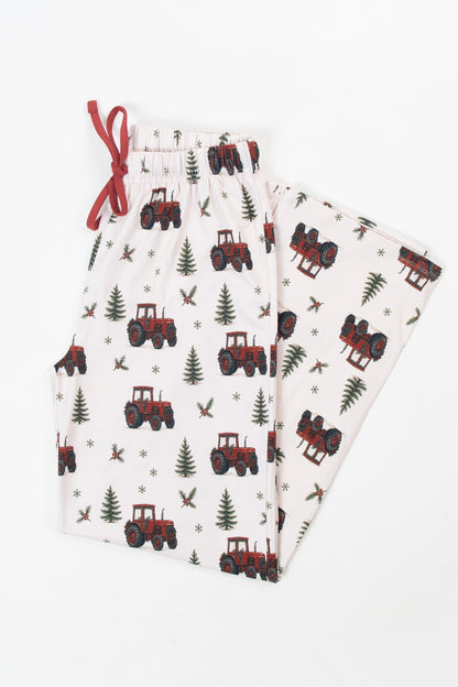 Vintage Red Tractor Christmas Adult Pajama Pant *Preorder*