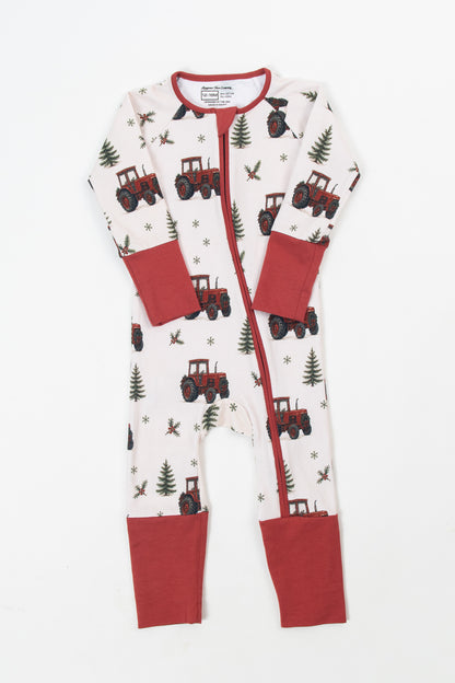 Vintage Red Tractor Christmas Baby Zippy *Preorder*