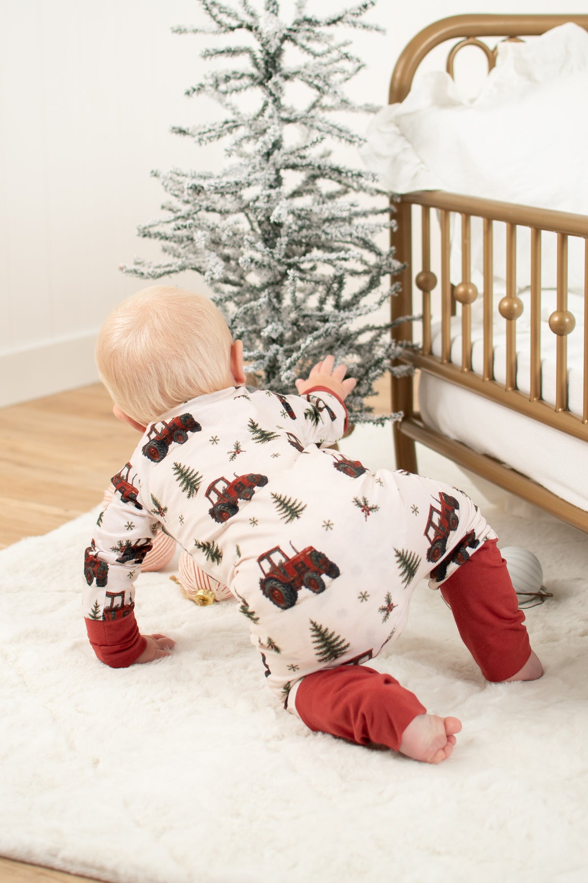 Vintage Red Tractor Christmas Baby Zippy *Preorder*