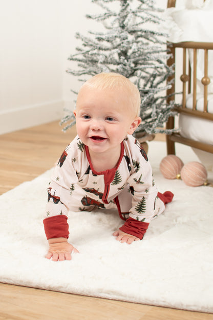 Vintage Red Tractor Christmas Baby Zippy *Preorder*