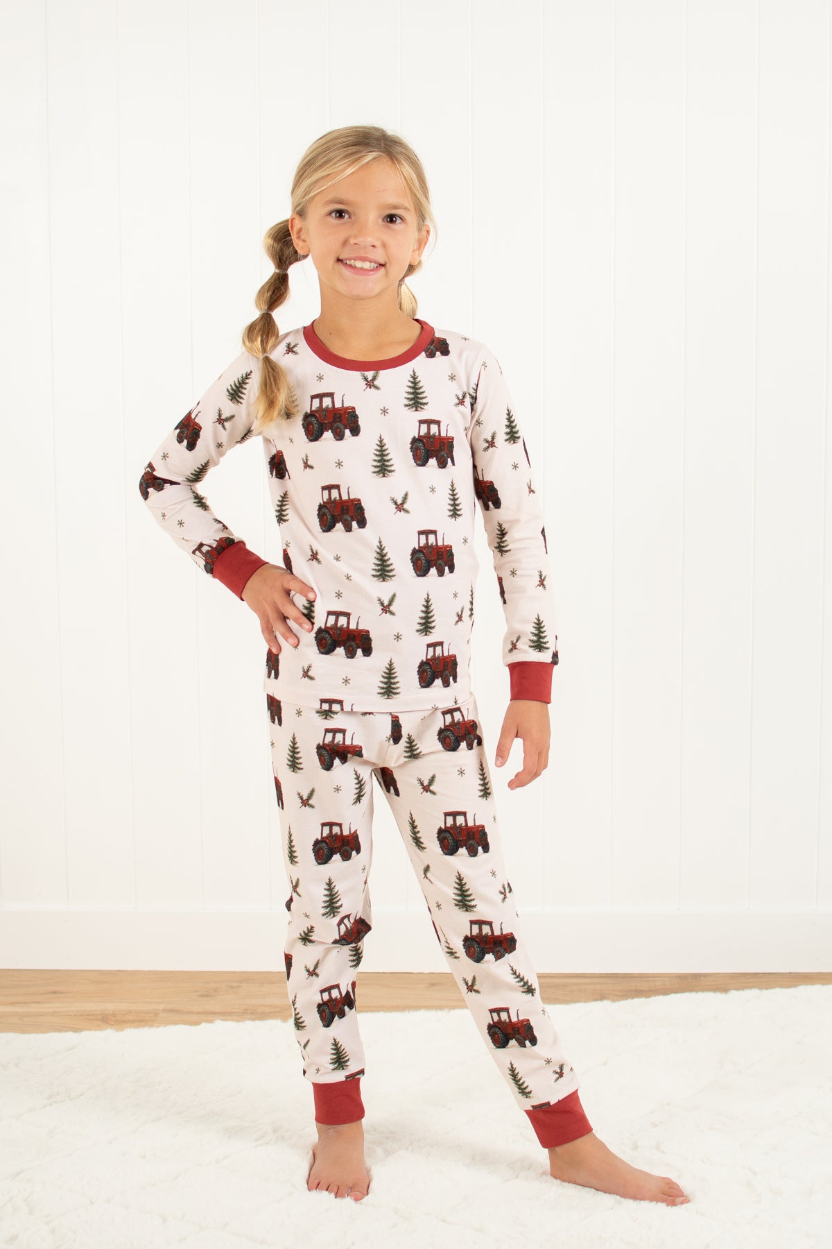 Vintage Red Tractor Christmas Toddler/Youth Pajama Pant Set *Preorder*