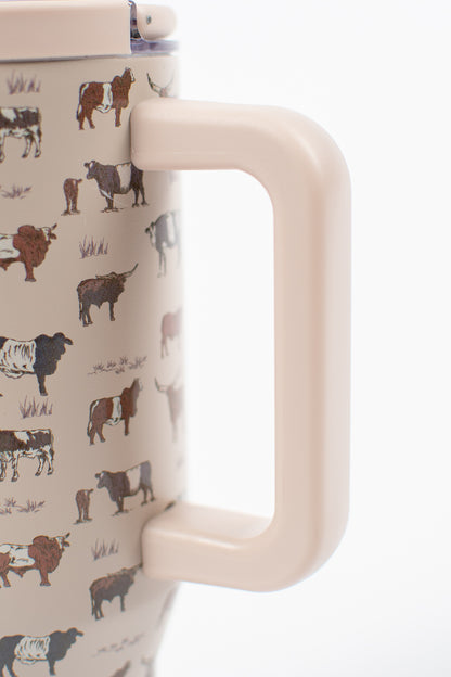 Vintage Cattle 40oz Water Tank Tumbler