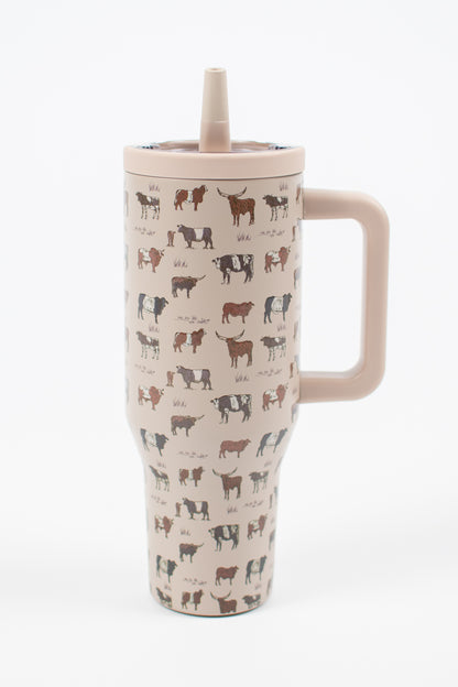 Vintage Cattle 40oz Water Tank Tumbler