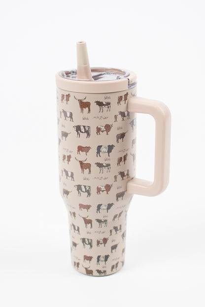 Vintage Cattle 40oz Water Tank Tumbler
