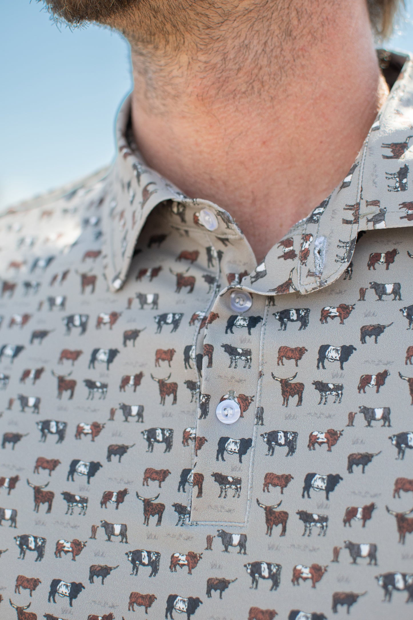 Vintage Cattle Adult Performance Polo