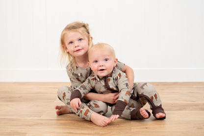 Vintage Cattle Ribbed Cotton Baby Zippy *Preorder*