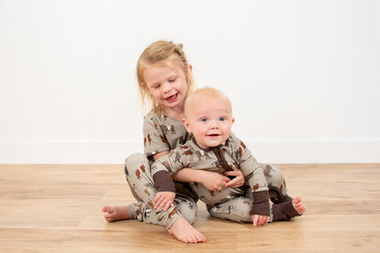 Vintage Cattle Ribbed Cotton Baby Zippy *Preorder*