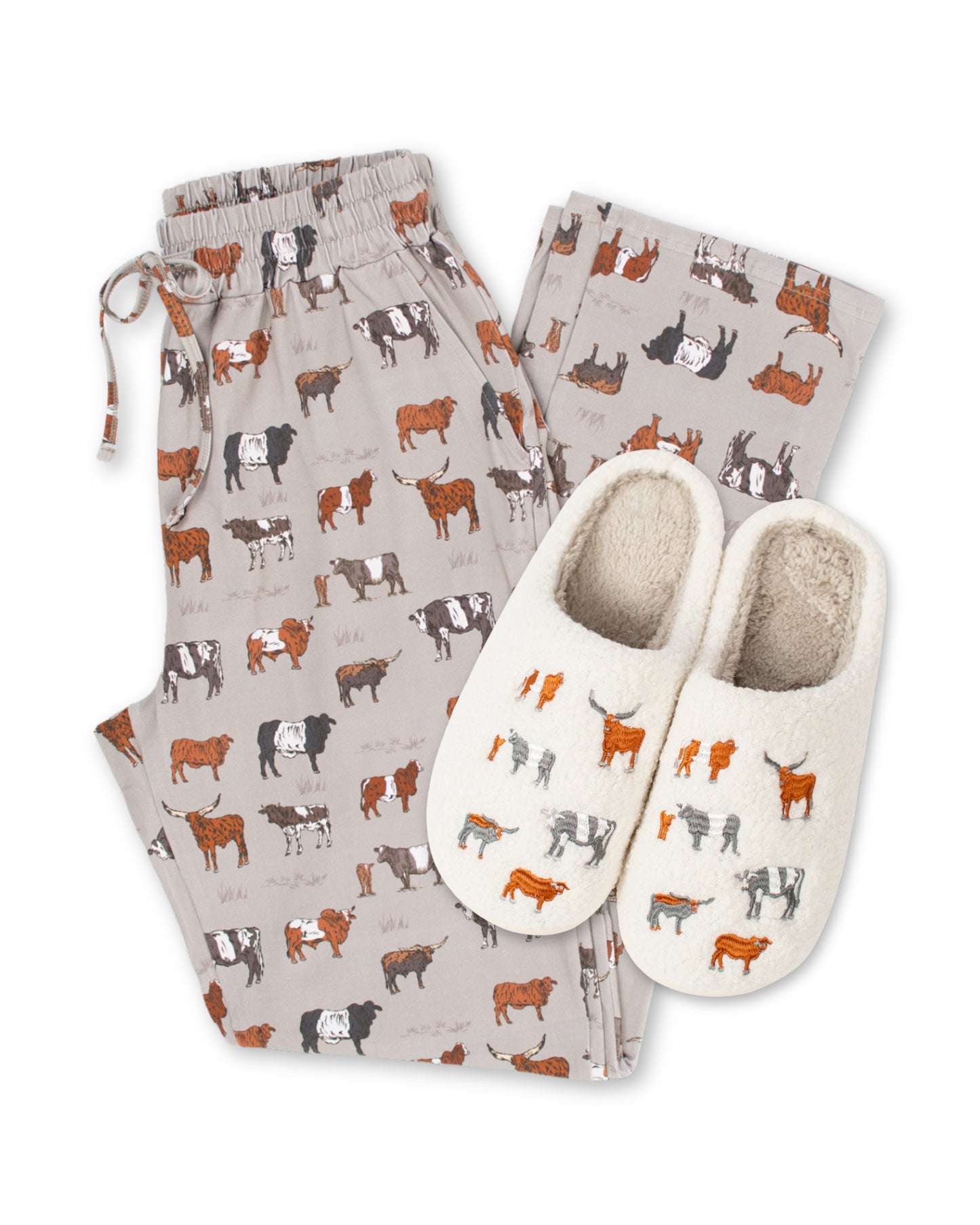 Vintage Cattle Adult Slippers