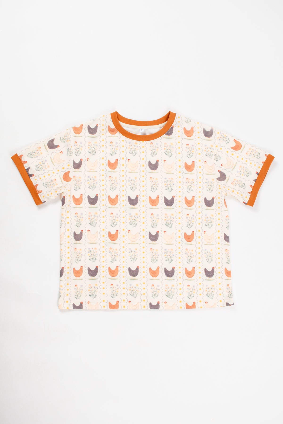 Vintage Chicken Floral Adult 2-Piece Short Lounge Set