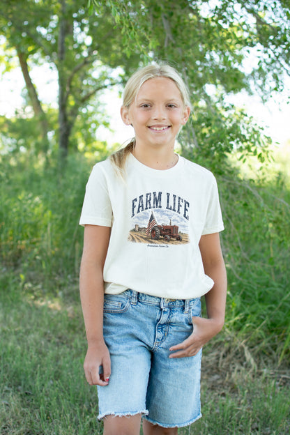 Vintage 'Farm Life' Toddler/Youth Tee