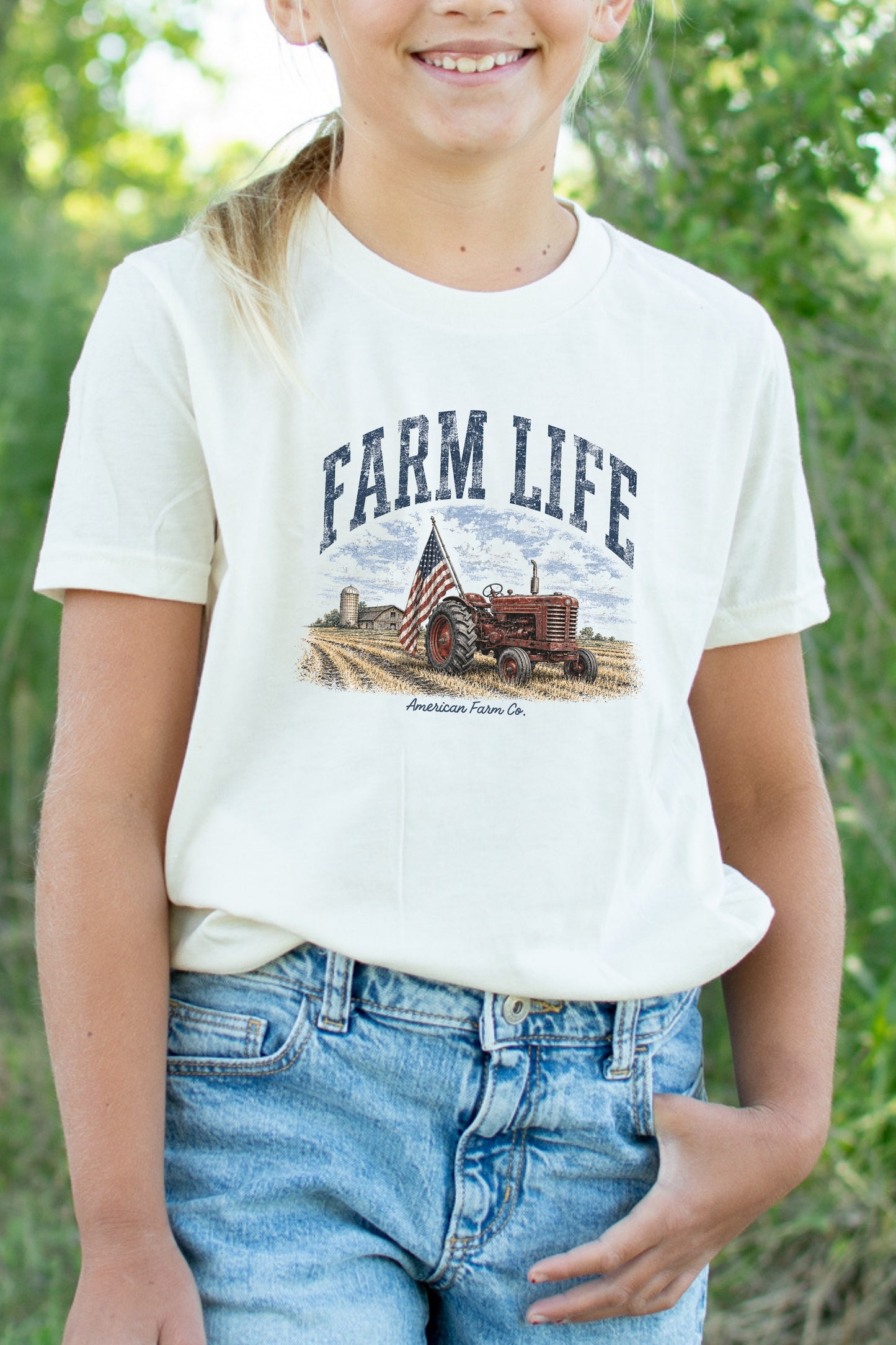 Vintage 'Farm Life' Toddler/Youth Tee