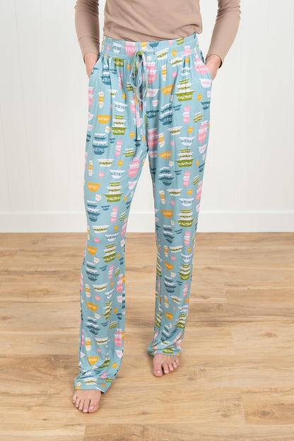 Vintage Kitchen Classic Prints Adult Bamboo Pajama Pants