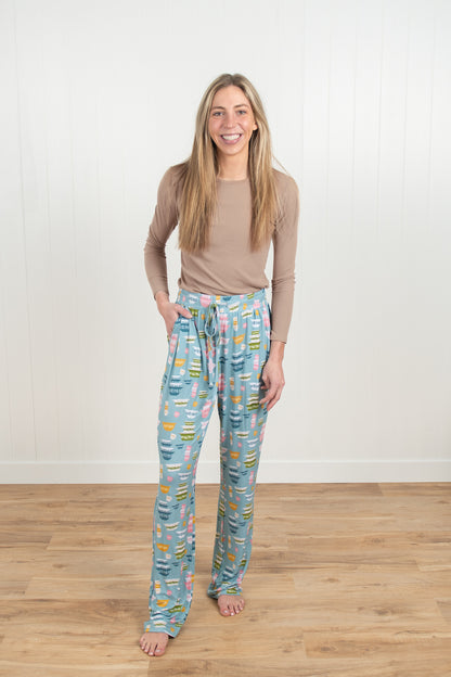 Vintage Kitchen Classic Prints Adult Bamboo Pajama Pants