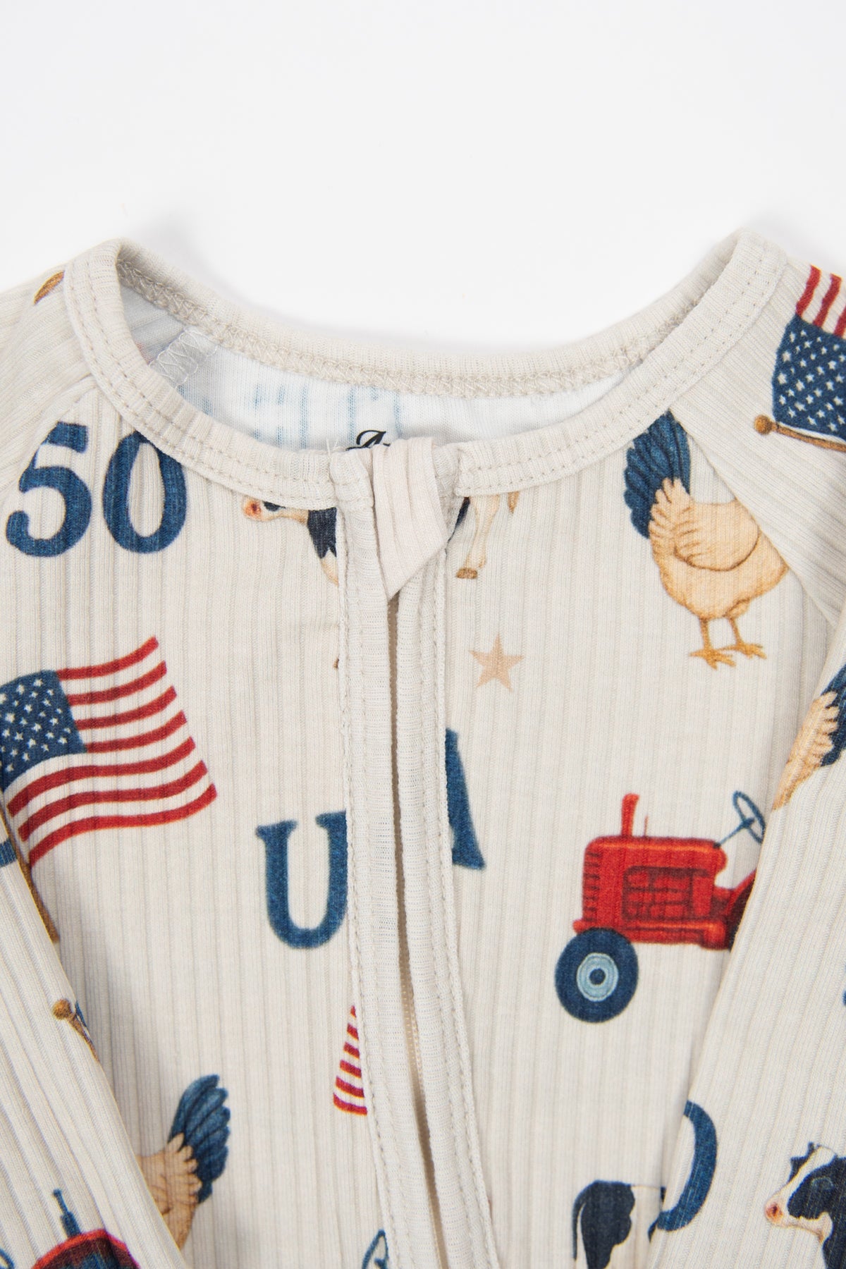 *PRE-ORDER* Vintage USA Baby Ribbed Cotton Zippy