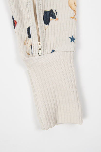 *PRE-ORDER* Vintage USA Baby Ribbed Cotton Zippy