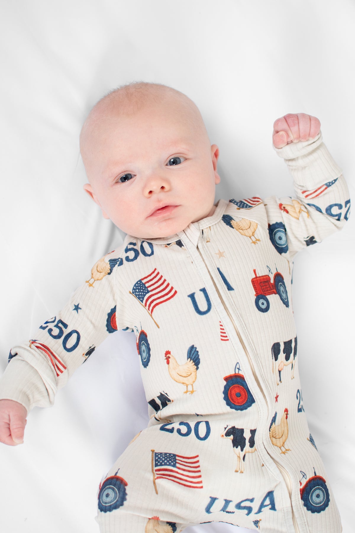 *PRE-ORDER* Vintage USA Baby Ribbed Cotton Zippy