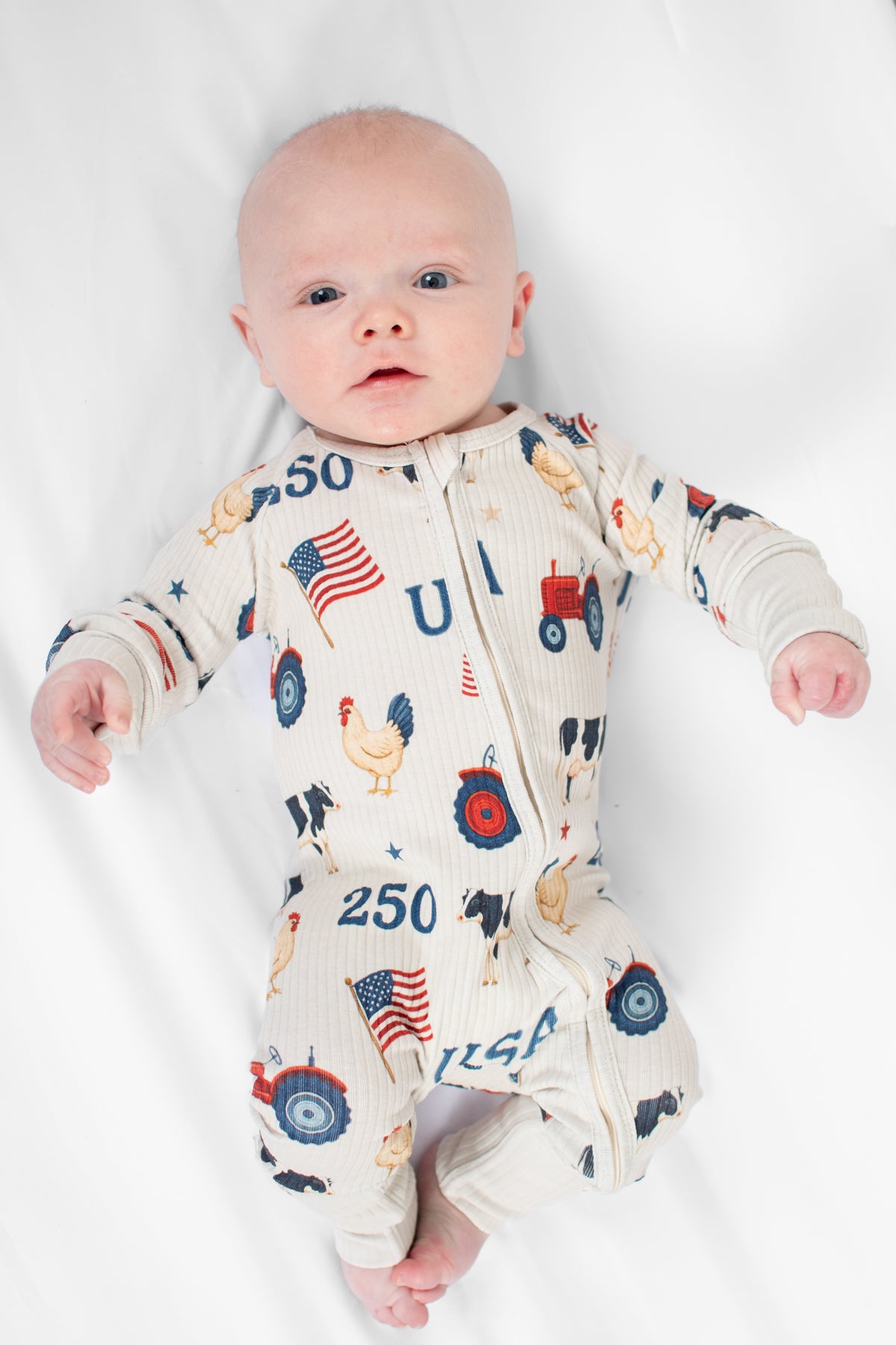 *PRE-ORDER* Vintage USA Baby Ribbed Cotton Zippy