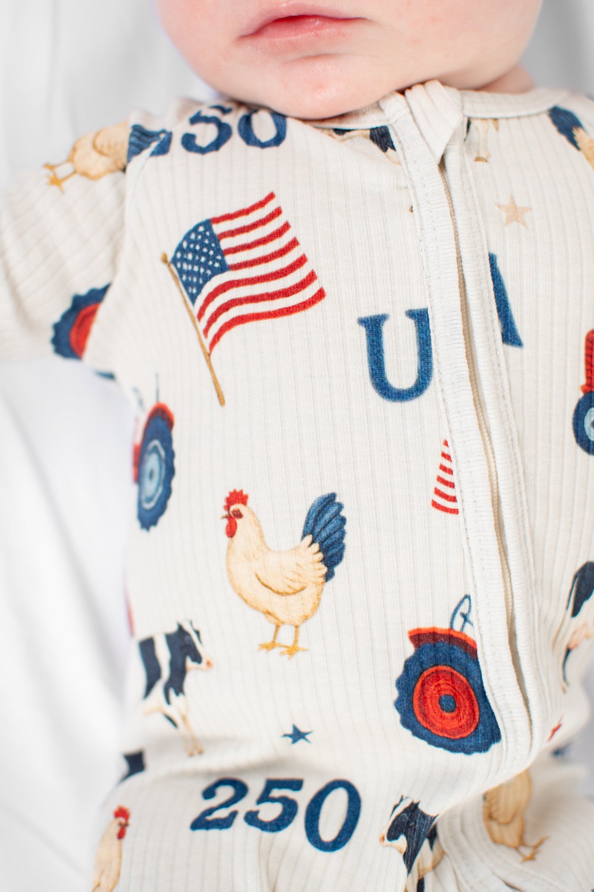 *PRE-ORDER* Vintage USA Baby Ribbed Cotton Zippy
