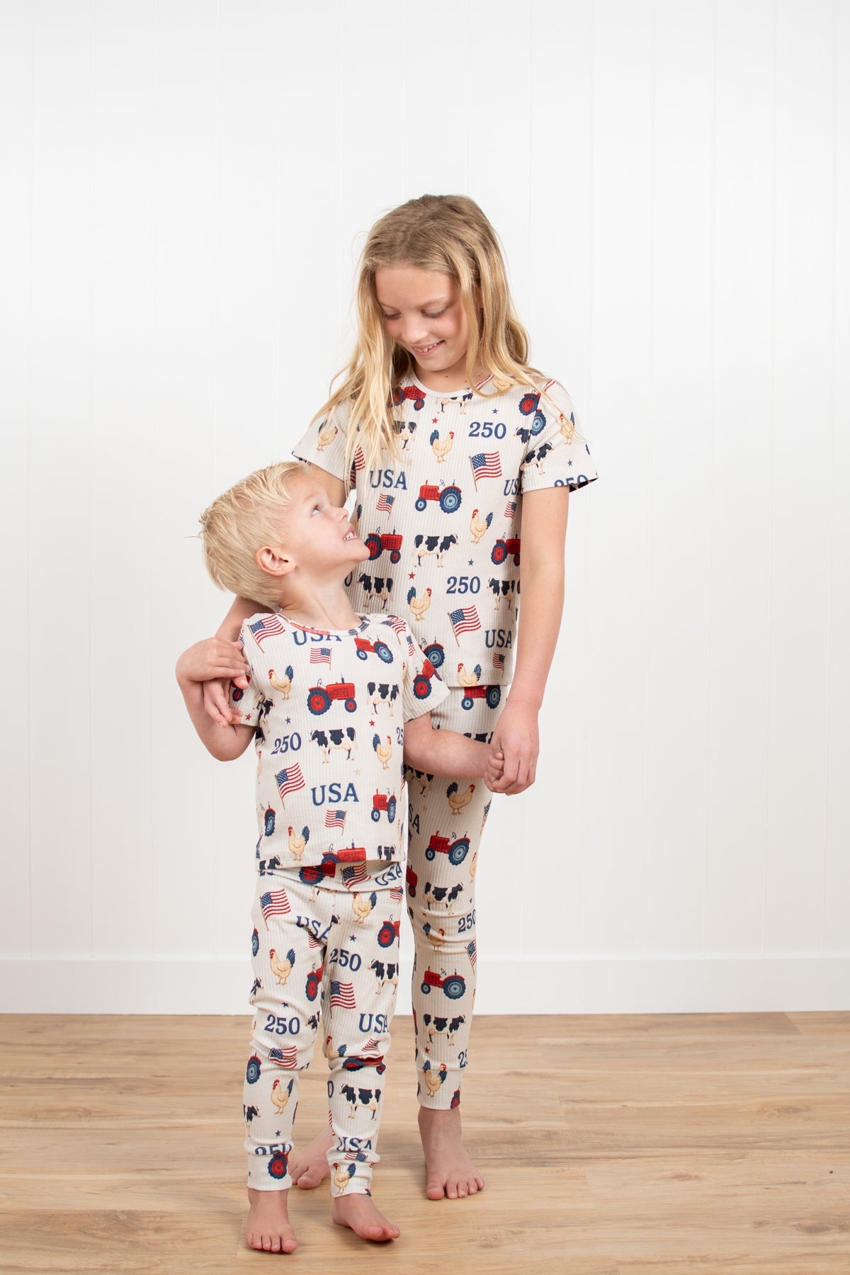 *PRE-ORDER* Vintage USA Toddler/Youth Ribbed Cotton Pajama Set