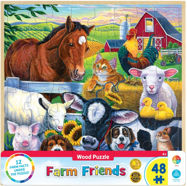 Farm Friends Wood Puzzle 48pc