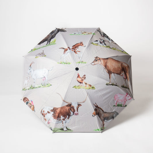 Watercolor Animals Umbrella - American Farm Company