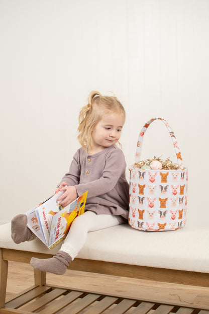 *PREORDER* Watercolor Little Piggies Easter Basket