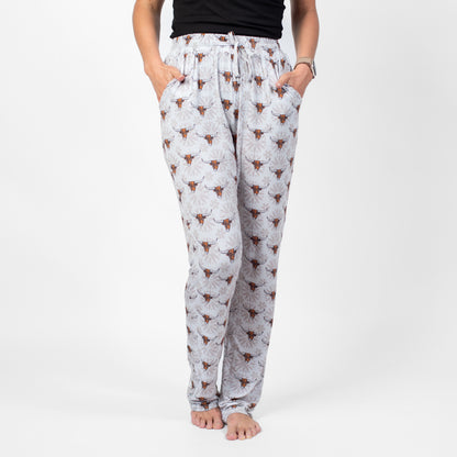 Western Cow Adult Bamboo Pajama Pants