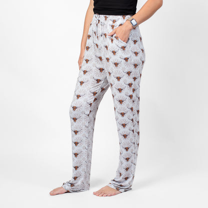 Western Cow Adult Bamboo Pajama Pants