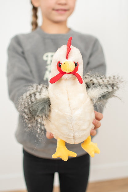 White Chicken Stuffed Animal Plush - 9"