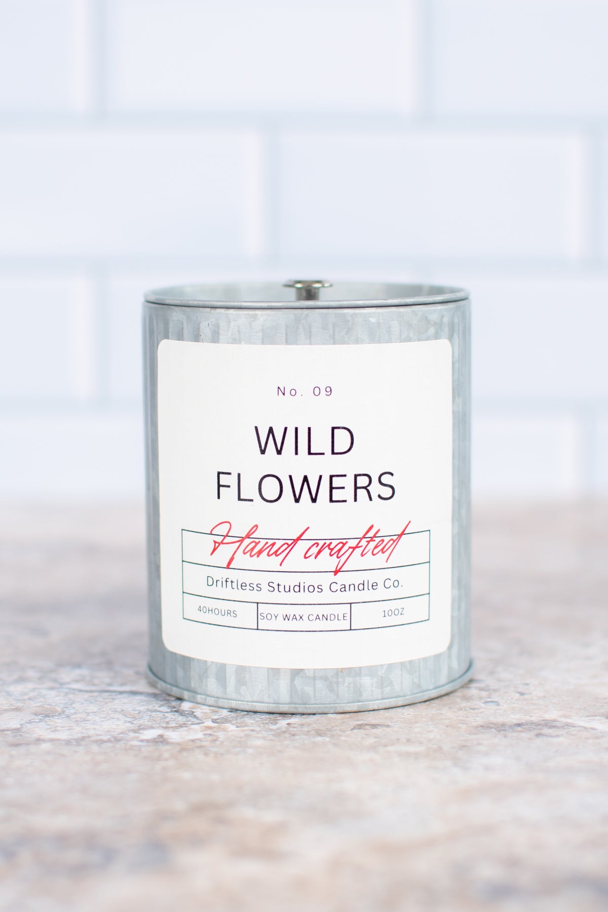 Wild Flowers Farmhouse Tin Candle