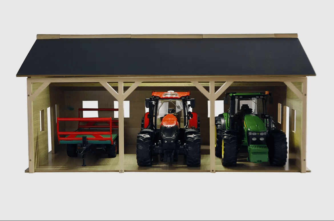 Wooden Farm Shed for 3 Tractors - American Farm Company